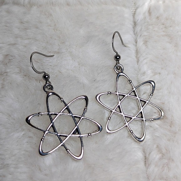 Atom Charm Earrings - Picture 3 of 3